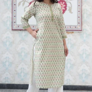 FLORAL PRINTED STRAIGHT KURTI