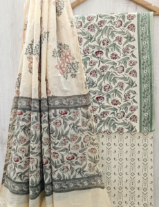 Sage Blossom Cotton Suit Set