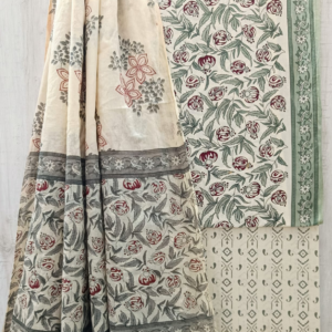 Sage Blossom Cotton Suit Set